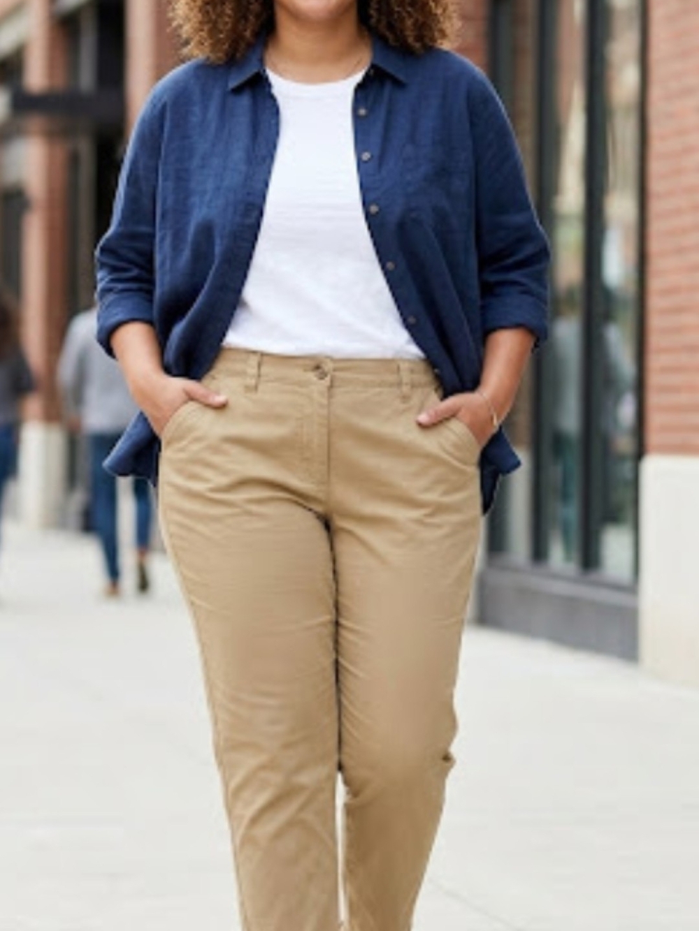 L.L. Bean Women's Khaki Straight-Leg Trousers/ Chinos/ Pants Size 16 NWOT